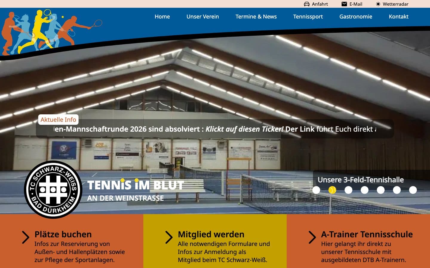 Screenshot TC Schwarz-Weiß Bad Dürkheim